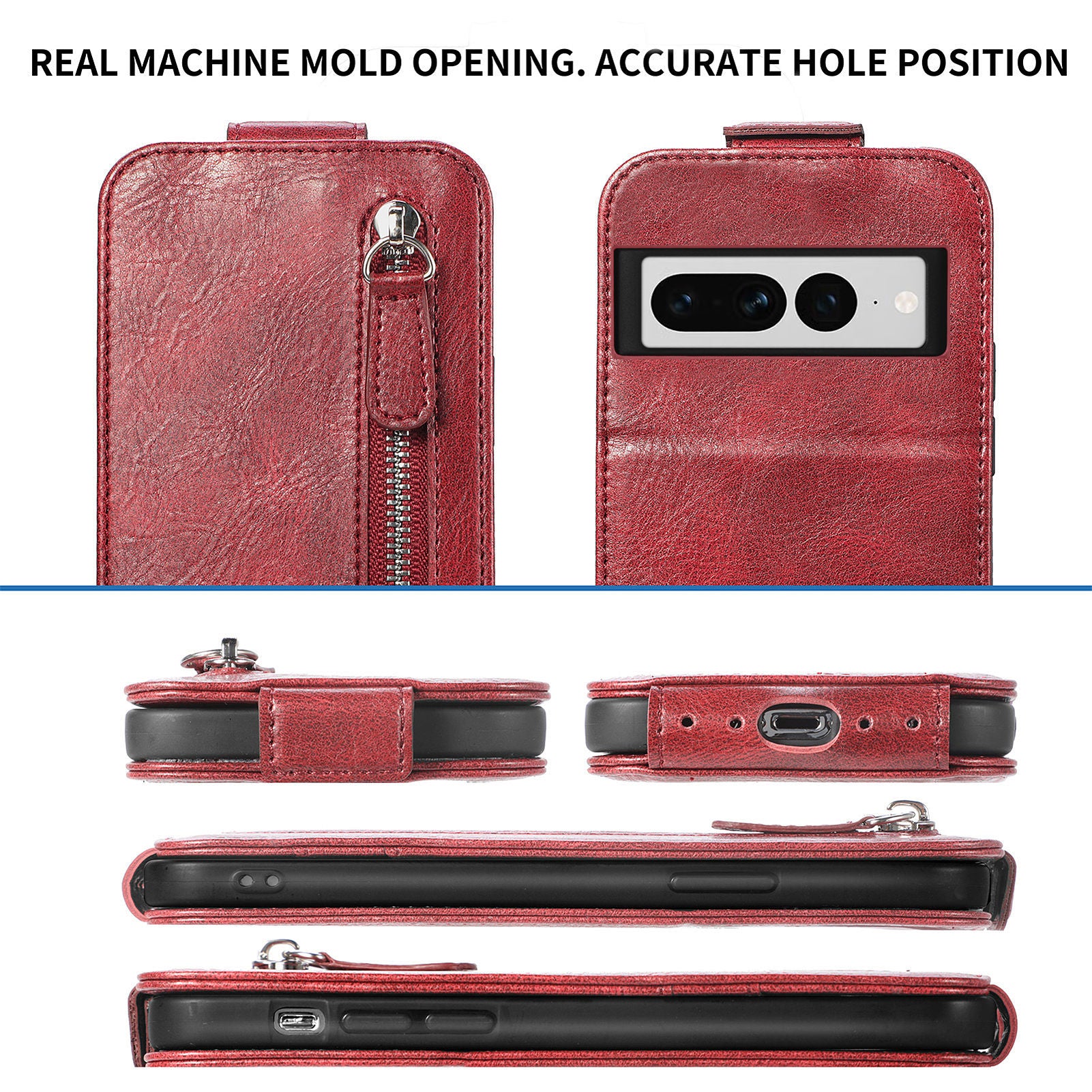 Zipper Pocket PU Leather Phone Shell for Google Pixel 7 Pro 5G Vertical Flip Phone Case Wallet Stand Magnetic Closure Cover Zipper Pocket PU Leather Phone Shell for Google Pixel 7 Pro 5G Vertical Flip Phone Case Wallet Stand Magnetic Closure Cover